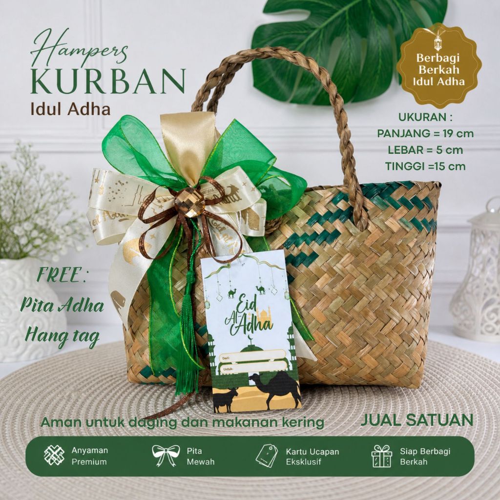 TAS HAMPERS IDUL ADHA PITA IDUL ADHA FREE HANG TAG KARTU UCAPAN SIAP KIRIM