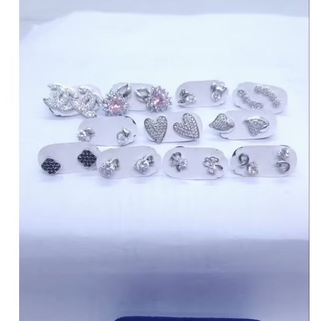 ANTING TUSUK MATA BULAT/GIWANG/ANTING WANITA/PERAK ASLI 925 LAPIS MAS ANTI KARAT