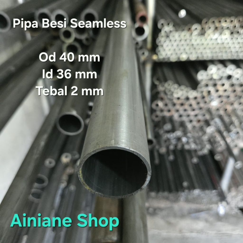 Pipa Besi Seamless Od 40 mm Id 36 mm Tebal 2 mm Panjang 20 - 100 cm