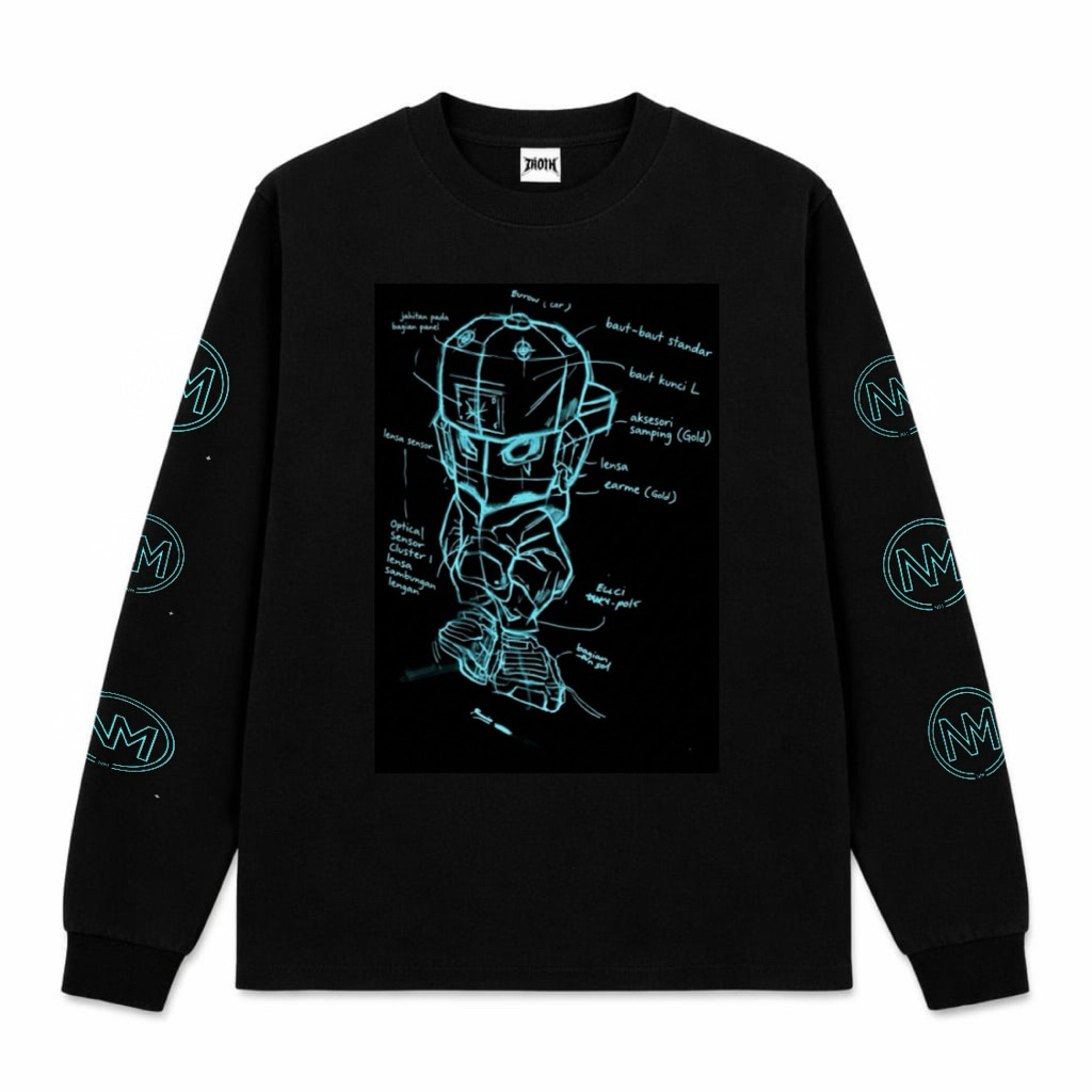 T-shirt NOTMEH longsleeve reguler unisex cyberpunk