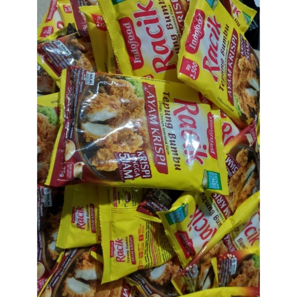 Indofood Racik Tepung Ayam Krispi 210gr 1 Dus Isi 24 Pcs | Tepung Bumbu Crispy Serbaguna