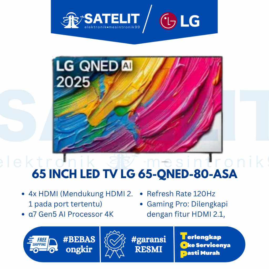65 INCH LED TV LG 65-QNED-80-ASA -