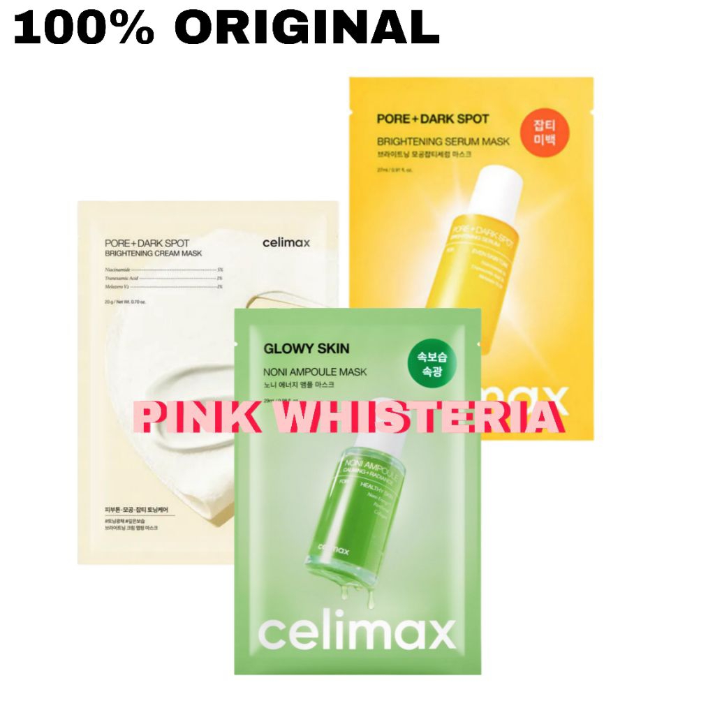 [ORIGINAL] CELIMAX Pore + Dark Spot Brightening / Glowy Skin Noni Serum Mask / Cream Mask