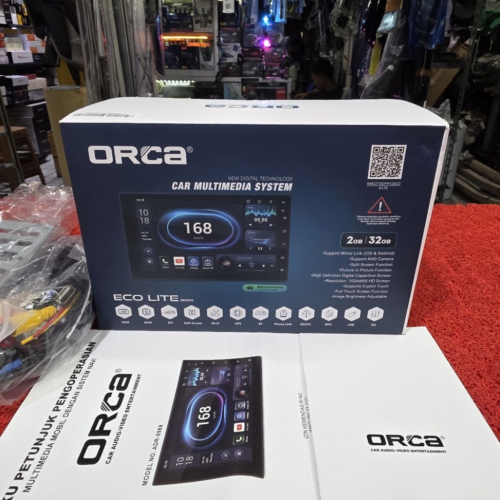 Head Unit Android ORCA ECO LITE Series ADR-9988 RAM 2GB ROM 32GB 7 in