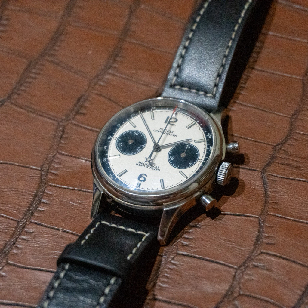 Sugess panda chronograph jam mechanical