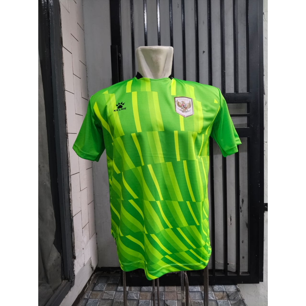 PREMIUM BAJU JERSEY BOLA TIMNAS INDONESIA GK GOALKEEPER KIPER KELME HIJAU 2026 2027 GRADE ORI