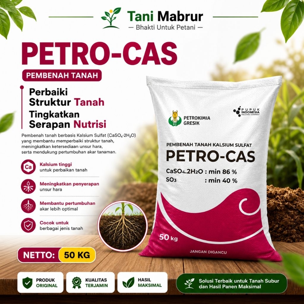 Petro Cas Petro 50KG - Kapur Dolomit Pertanian Sawah Perkebunan Sawit