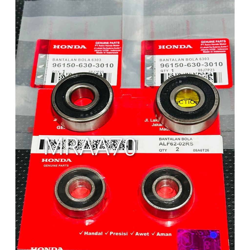 Bearing Roda Belakang 6202/2pcs+6303/2pcs CRF150 Super moto Laher roda belakang 6202 2pcs+6303 2pcs