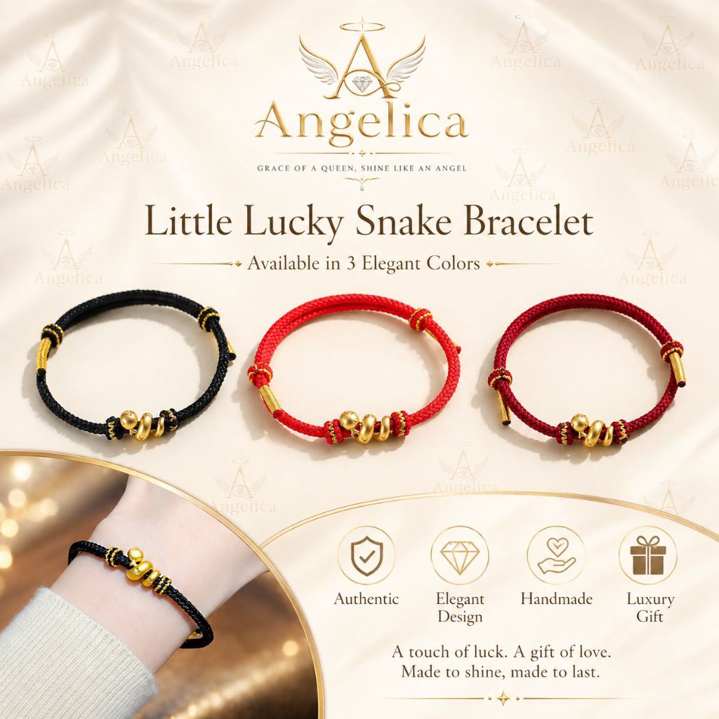 Gelang Tali Merah Love Snake Couple | Gelang Shio Ular Keberuntungan | Gelang Anyaman Handmade Unise