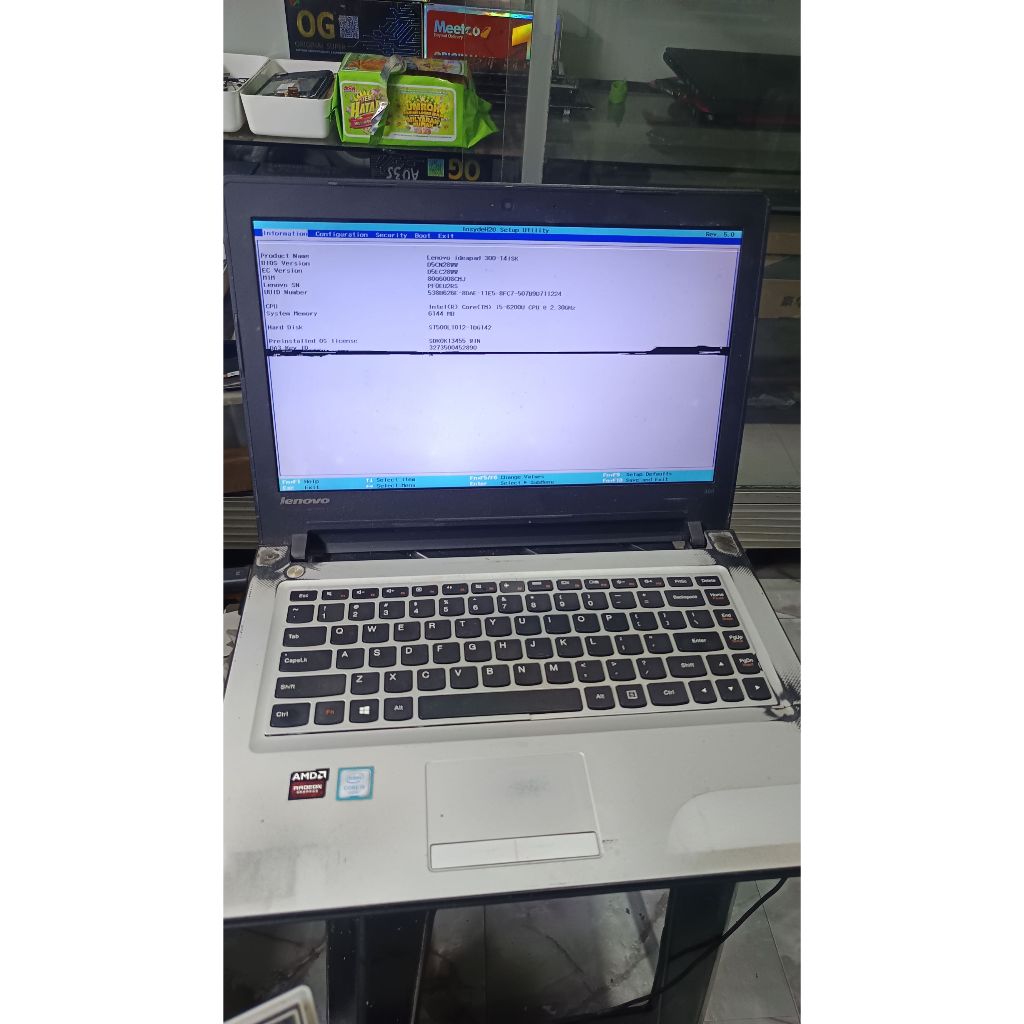 mesin lenovo ideapad 300 14isk core i5 6200u