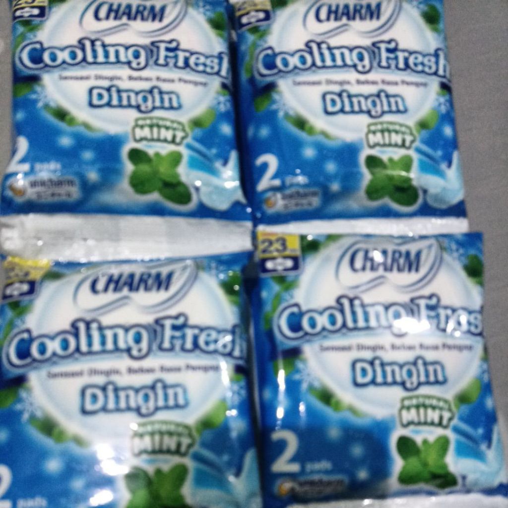 Pembalut CHARM cooling fresh 23cm 2 renceng isi 24 pcs