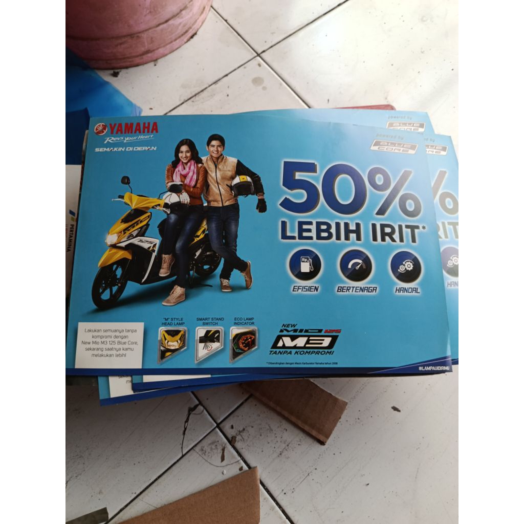 BROSUR YAMAHA MIO M3 BLUE CORE