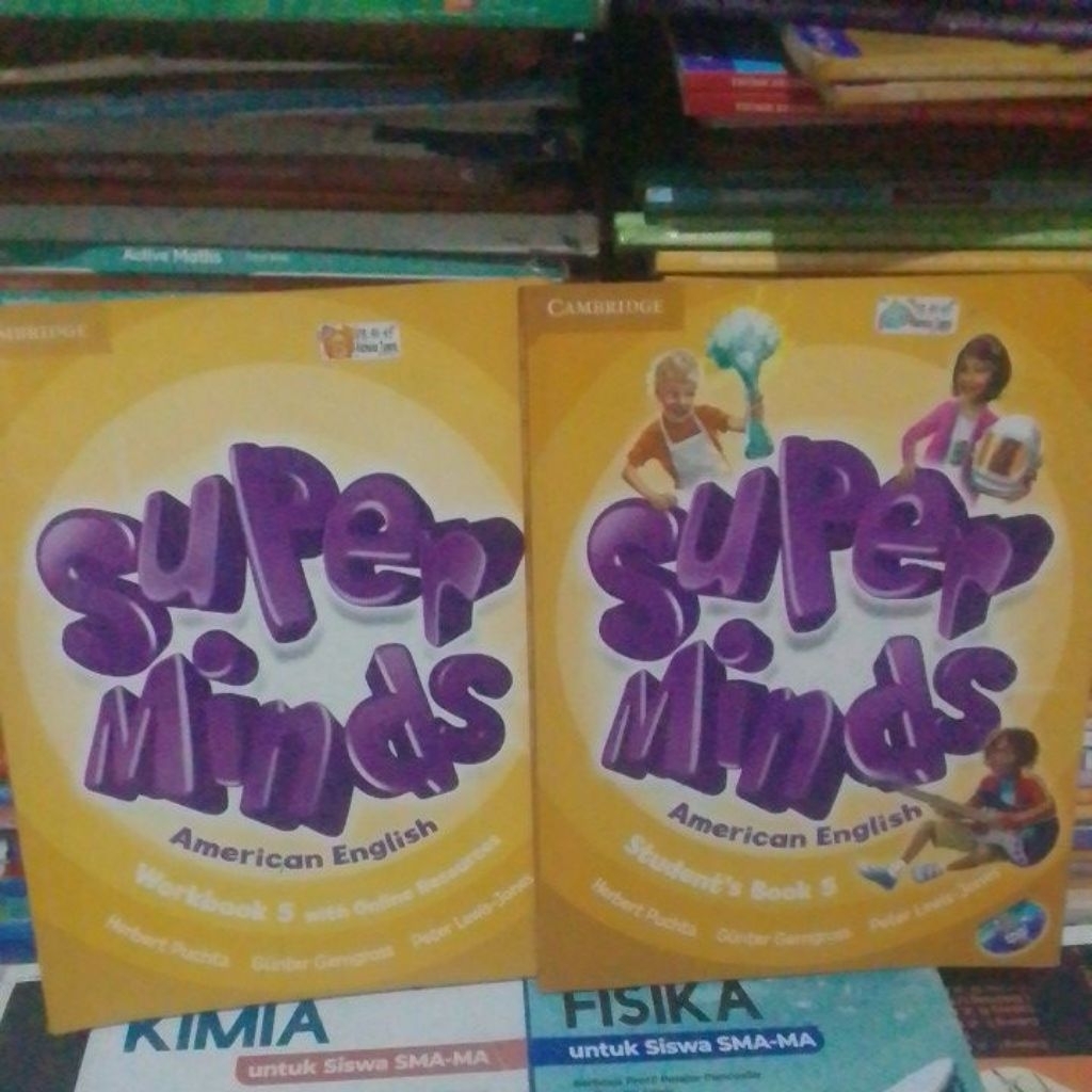 super minds 5 workbook dan students book ORIGINAL bekas