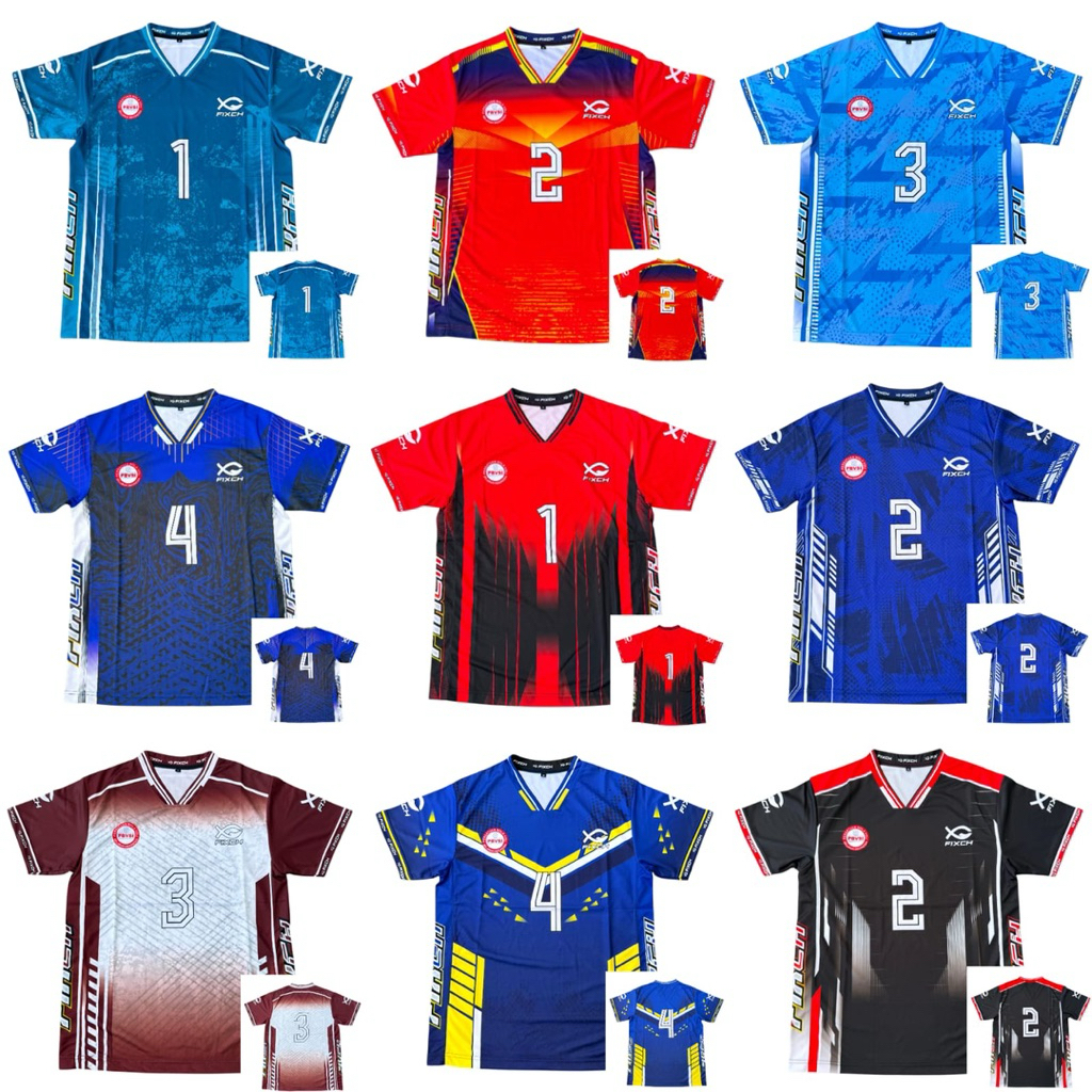 Jersey Voli Pria Full printing FIXCH Atasan Volly / volleyball