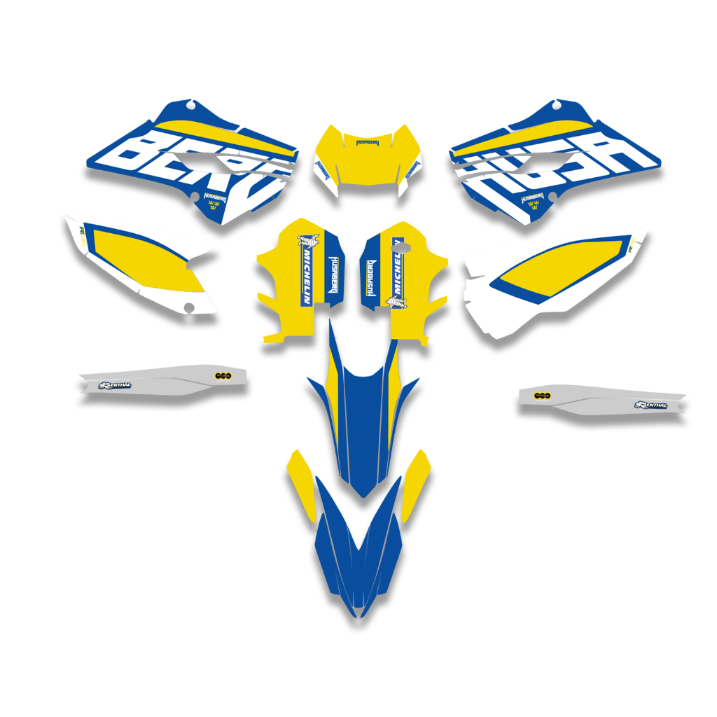 Decal Husaberg Original OEM Kits Stiker Motor Super Glossy Tahan Lama Pilihan Tebal 250 500 Micron