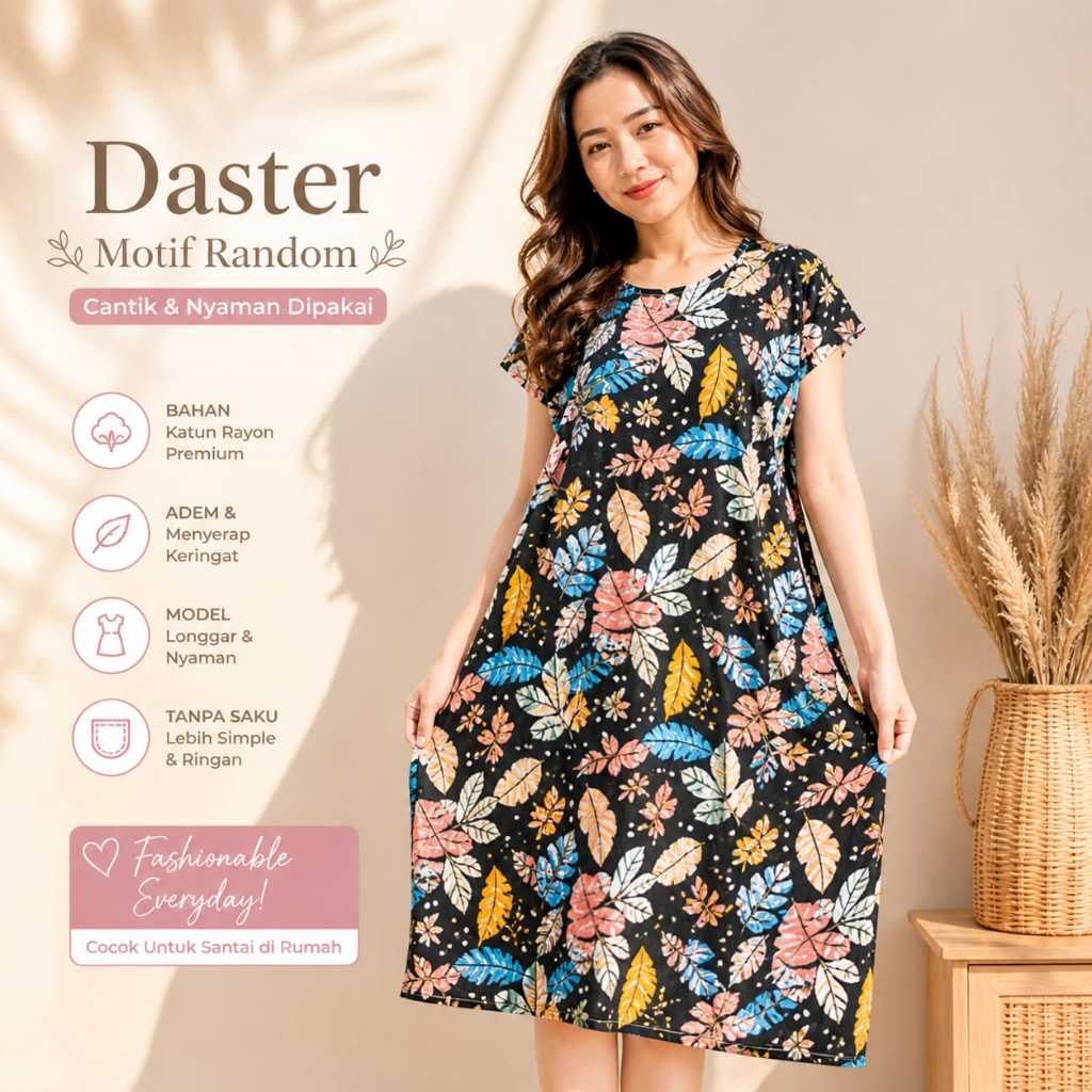 Daster Midi | Daster Murah | Daster Grosir | Daster Rayon Tanpa Lengan