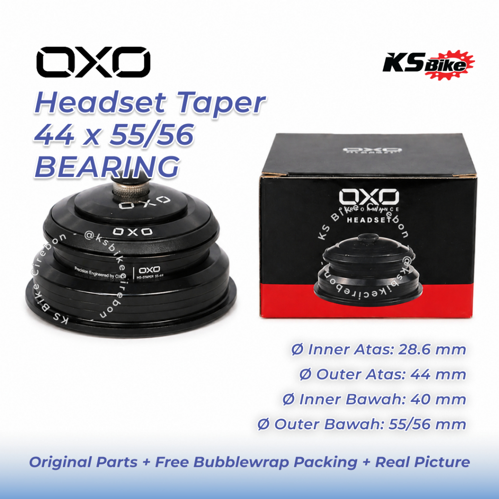 Headset Sepeda OXO Taper 44 55 56 Bearing Gotri Komstir Oversize Semi Integrated MTB Headset Fork At