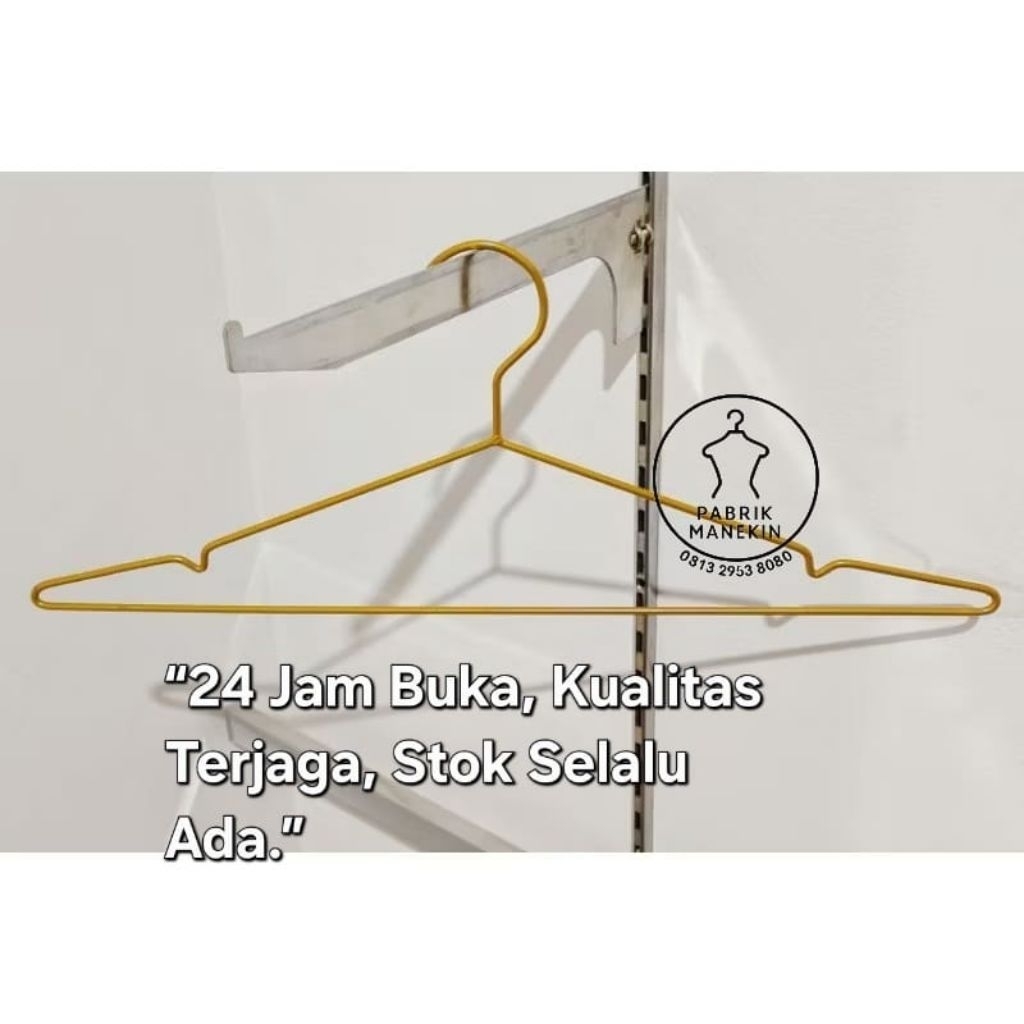 gantungan hanger ALOY BESI BULAT premium // Hanger baju besi gold ALOY