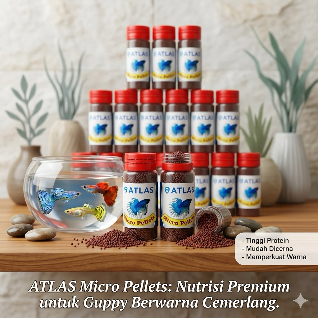 Micro pellet untuk pakan cupang guppy molly dan ikan kecil lainnya