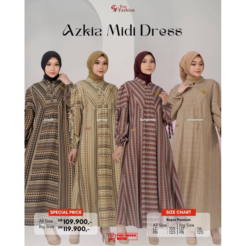 Fee Fashion - Dress / Midi Dress / Azkia Midi Dress Fee Fashion