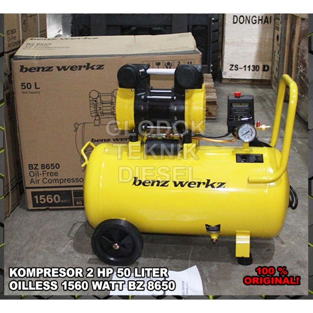 KOMPRESOR BENZ SILENT OILES 50LITER 2HP