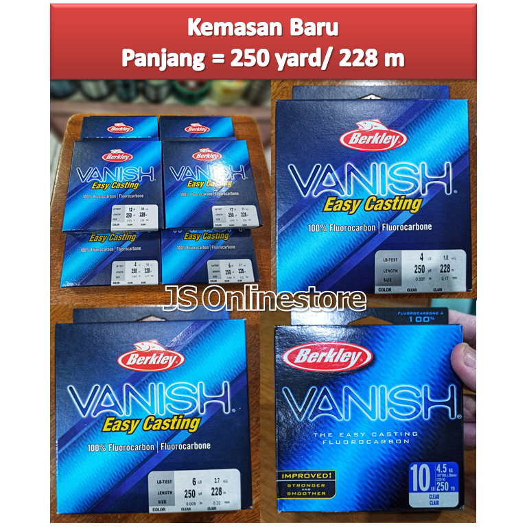 Senar Pancing Berkley Vanish 100% Fluorocarbon