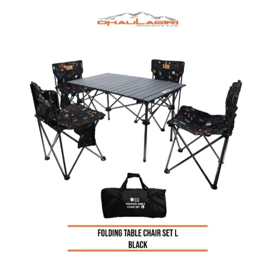 KURSI MEJA LIPAT DHAULAGIRI FOLDING TABLE CHAIR SET L