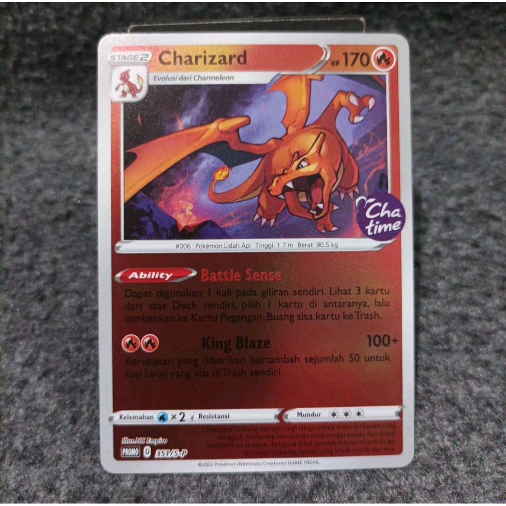 Pokemon TCG charizard chatime promo 351/S-P foil