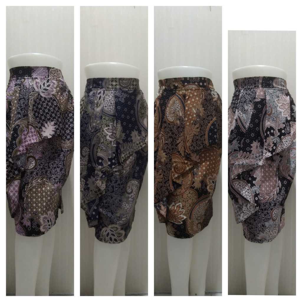 BAWAHAN KEBAYA ROK REMPEL BATIK 7/8