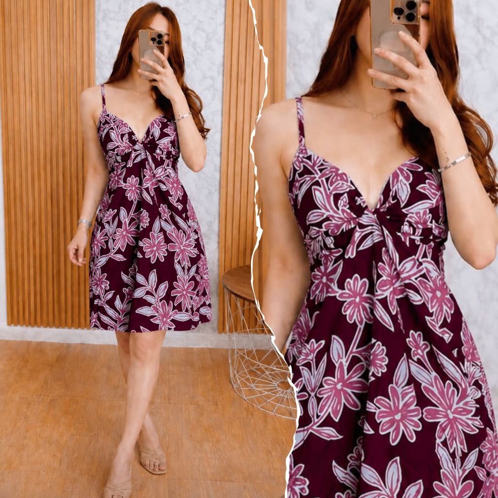DASTER APEL PENDEK /DASTER BALI /GAUN MALAM /DRESS SOLEHO