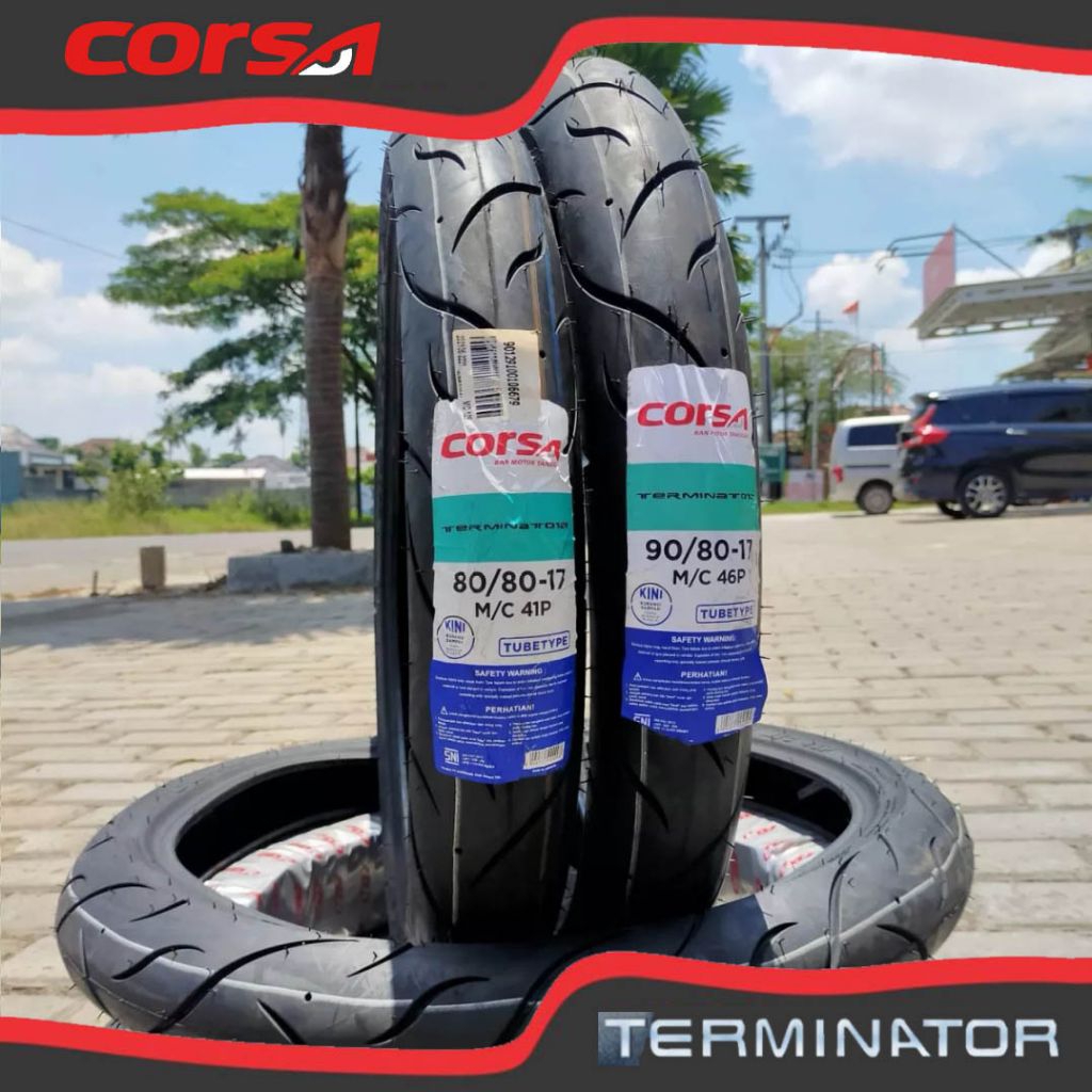 ban motor Corsa Terminator ring 17 ukuran 80/80 dan 90/80