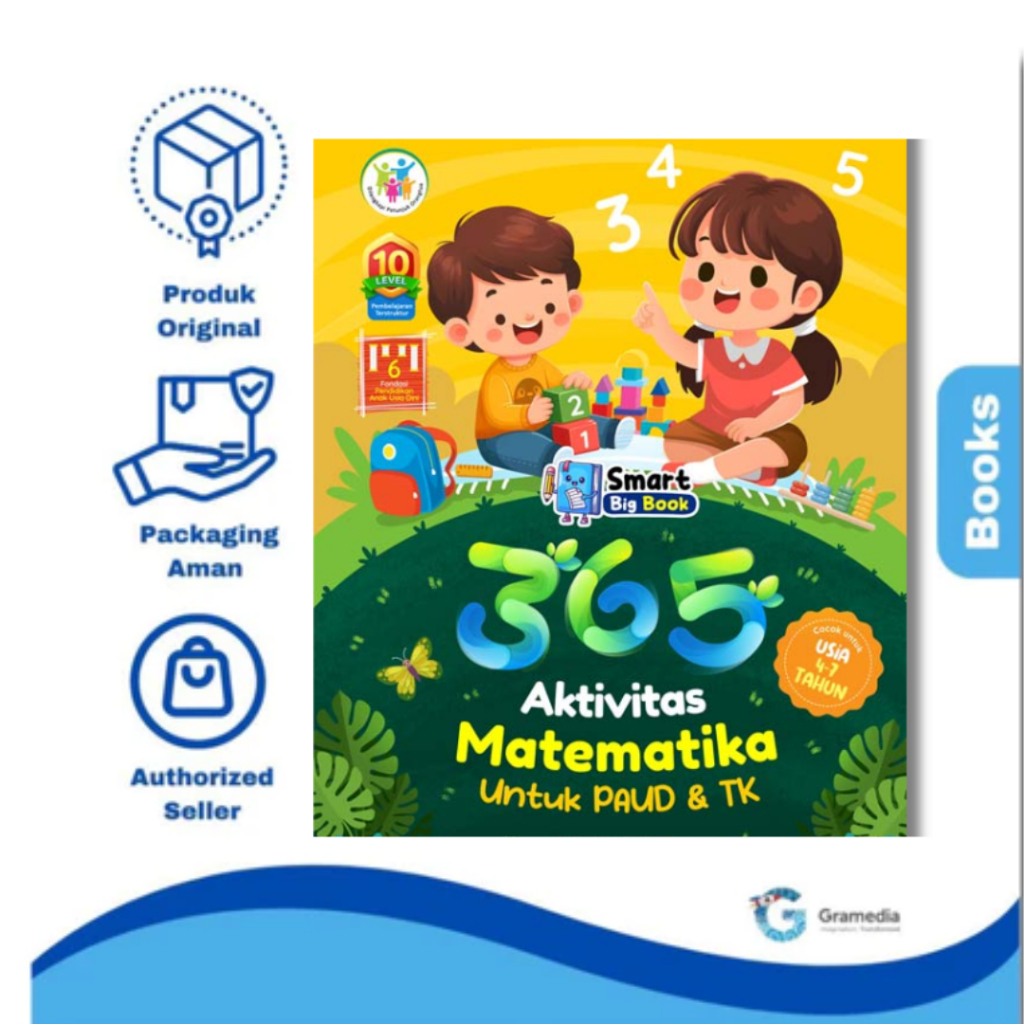 Gramedia Palembang - Smart Big Book 365 Aktivitas Matematika untuk PAUD & TK - Fitri Nurul Aulia - C