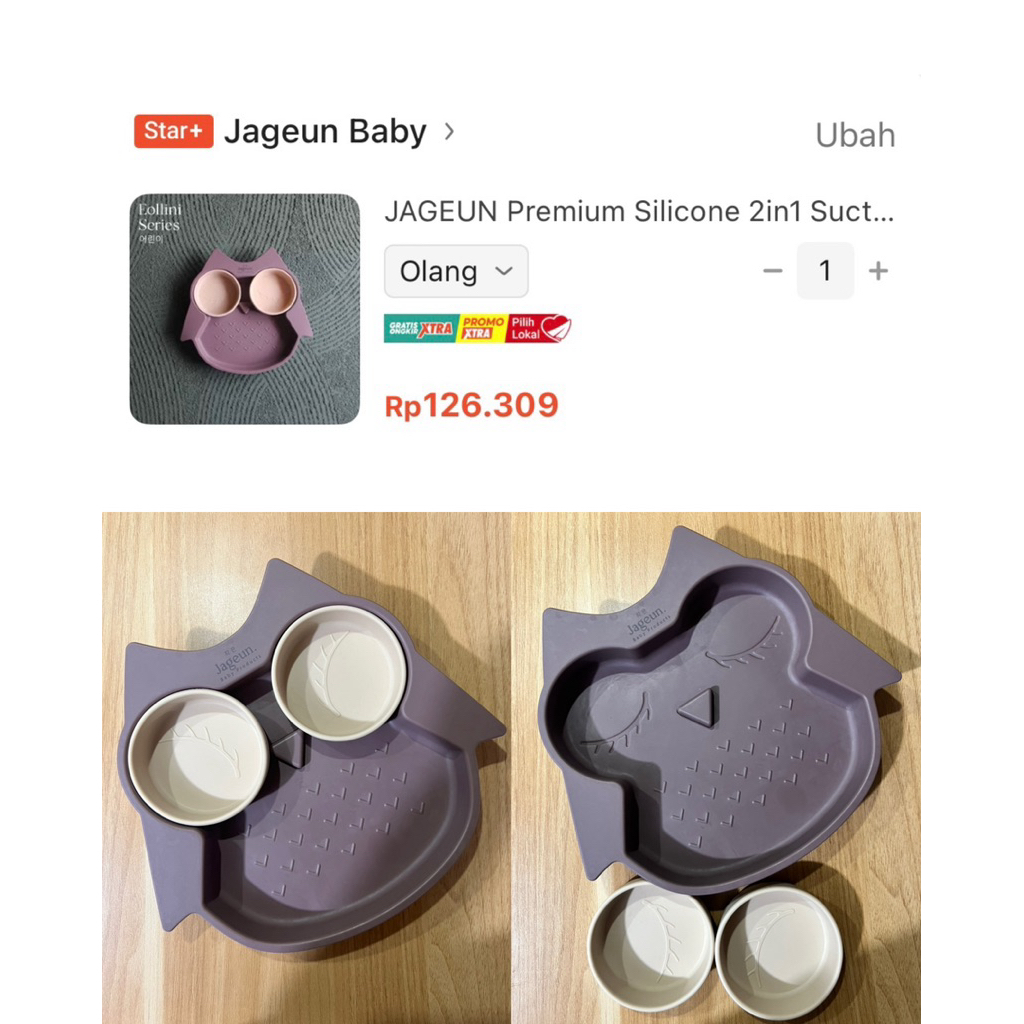 JAGEUN premium silicone suction plate / piring silikon MPASI