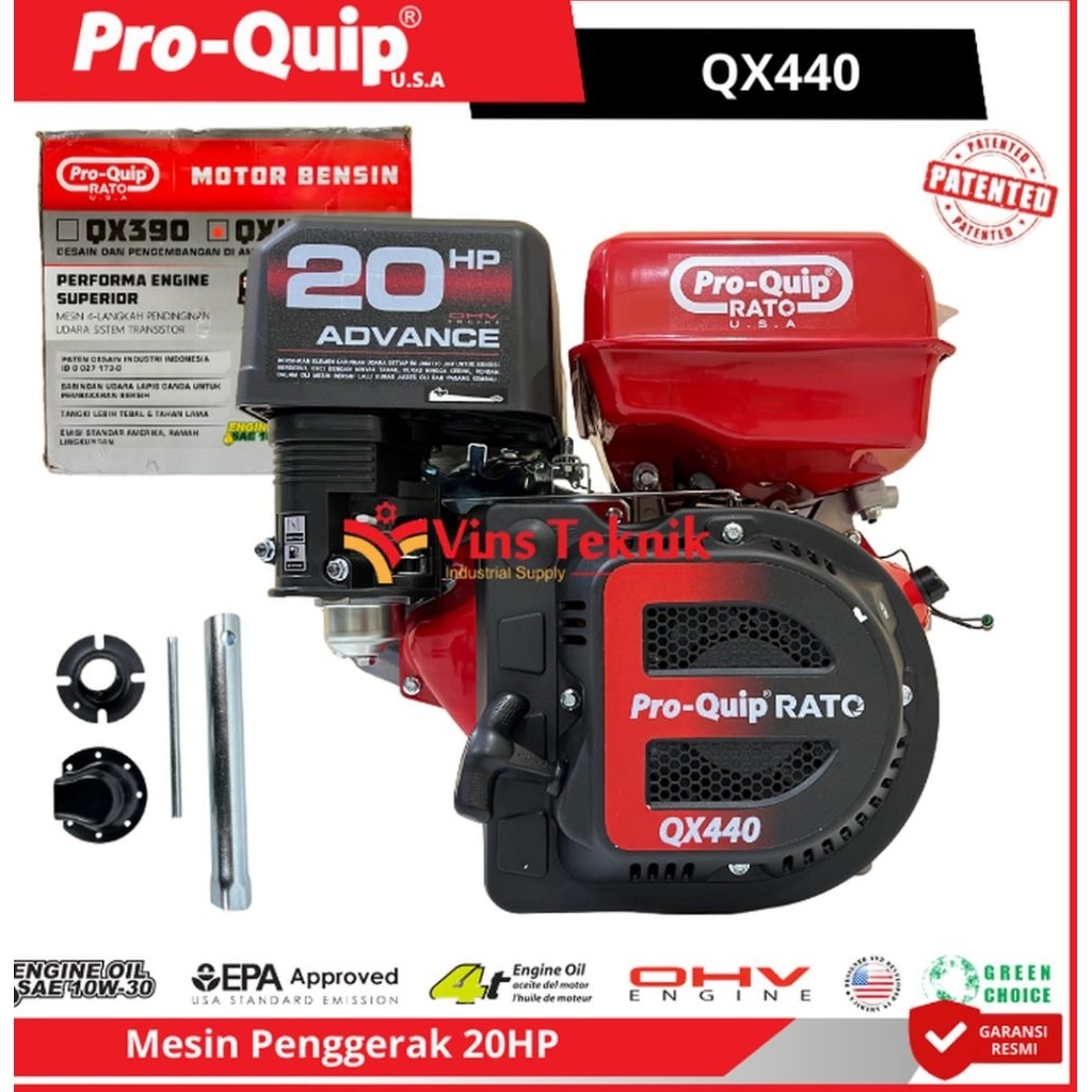 MESIN PENGGERAK 20HP GX 440 PRO QUIP PUTARAN CEPAT