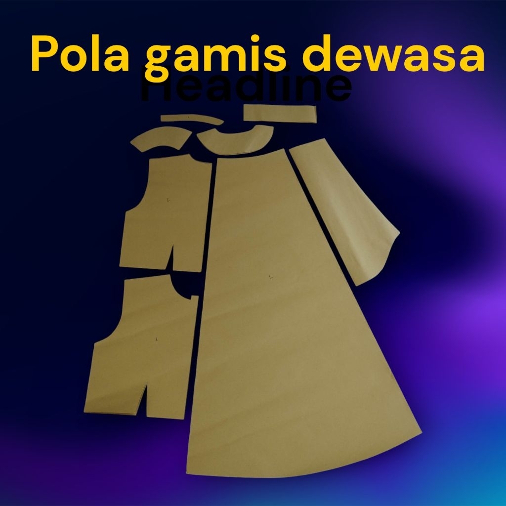 pola gamis dewasa