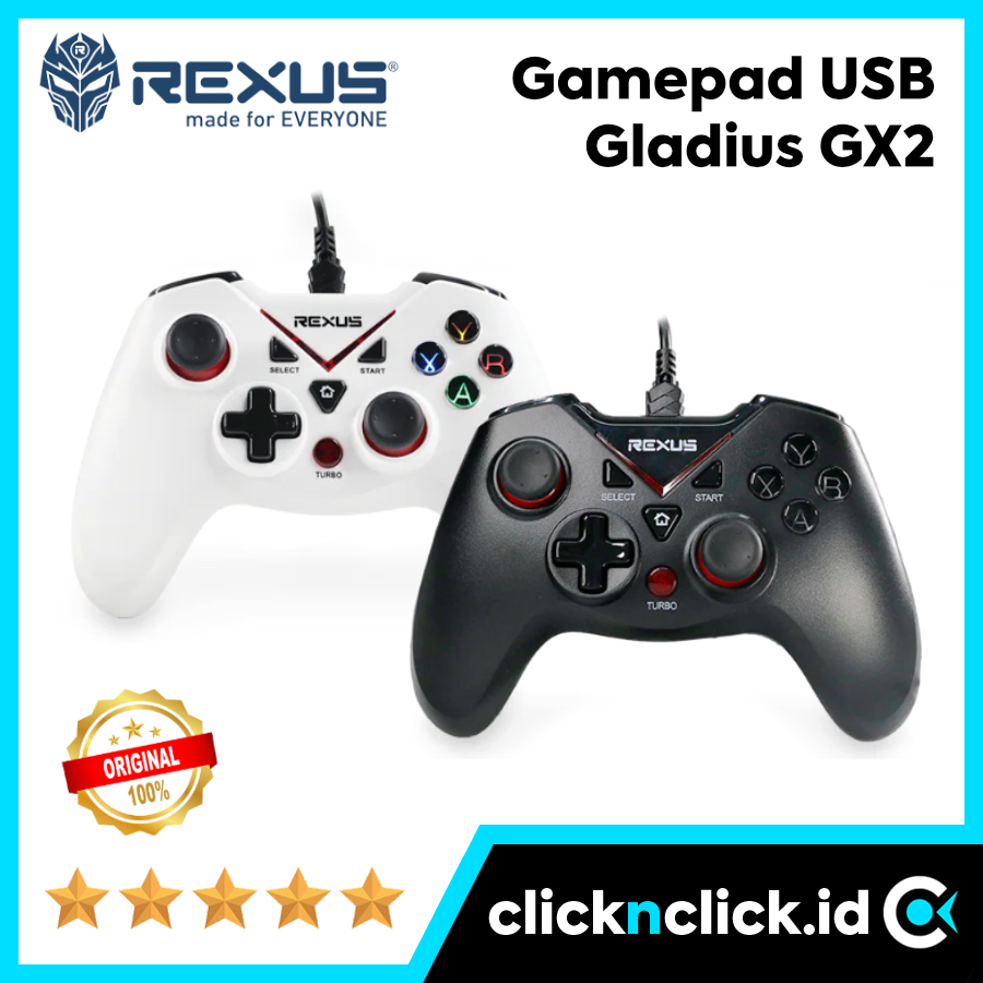 REXUS Gladius GX2 - Gamepad USB Turbo Function Analog Stick Joystick Joy Stik Controller Kontroler G