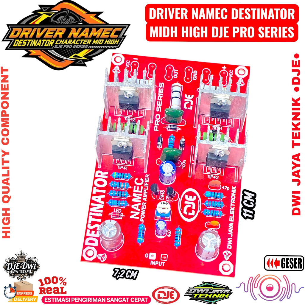 Driver Power Namec Destinator Character Mid High DJE Pro Series - Kit Driver Clarity