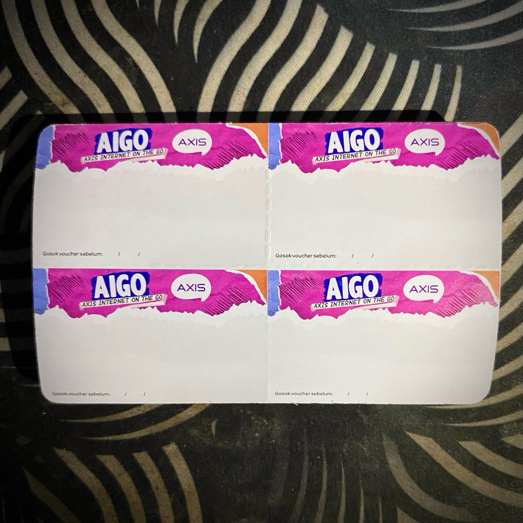 VOUCHER KOSONG AXIS BLANK ZERO MODEL TERBARU GROSIR MURAH