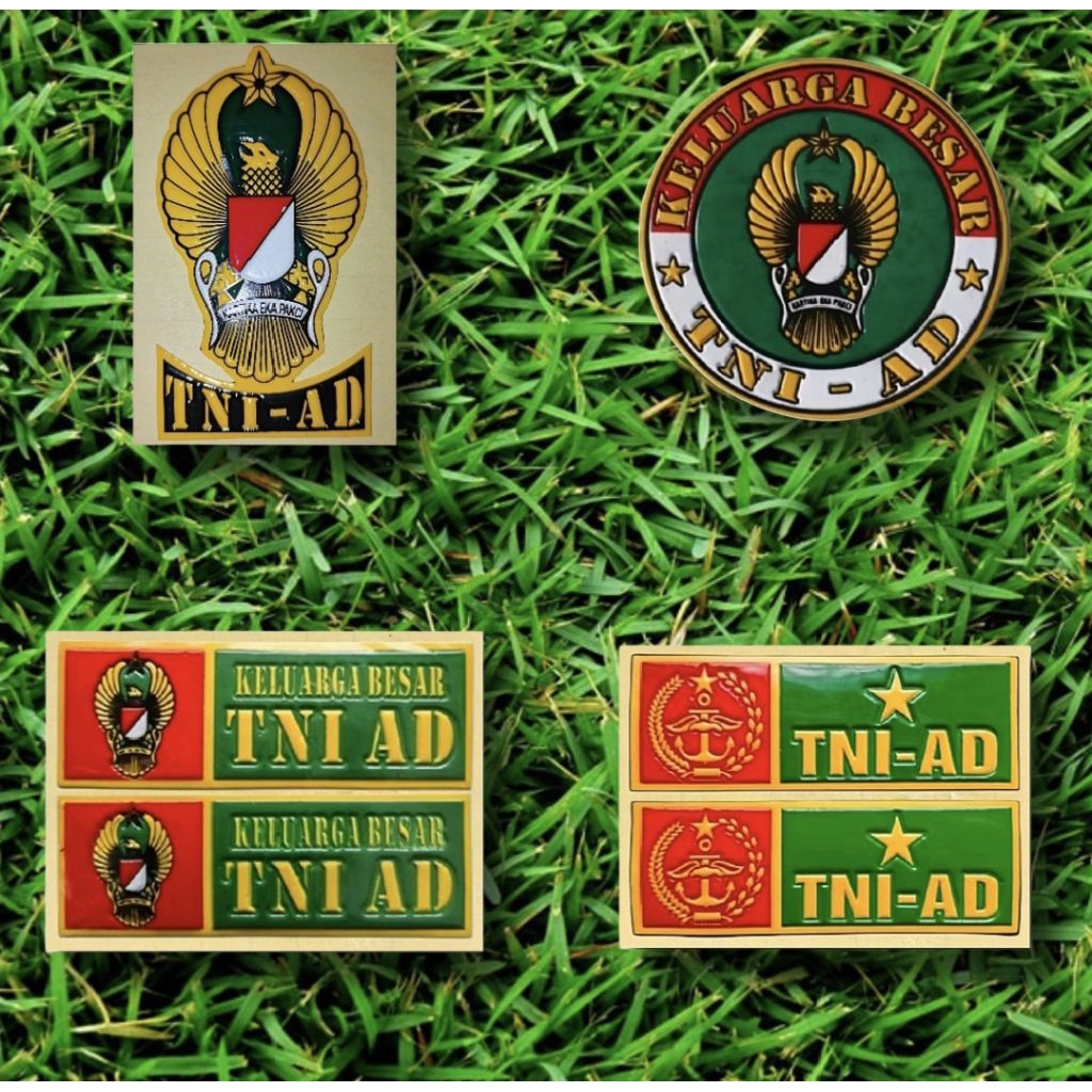 STIKER EMBOS LOGO TNI AD/STIKER EMBOS STIKER TIMBUL/TNI AD LOGO/TNI AD BULAT/NOPOL KELUARGA BESAR TN
