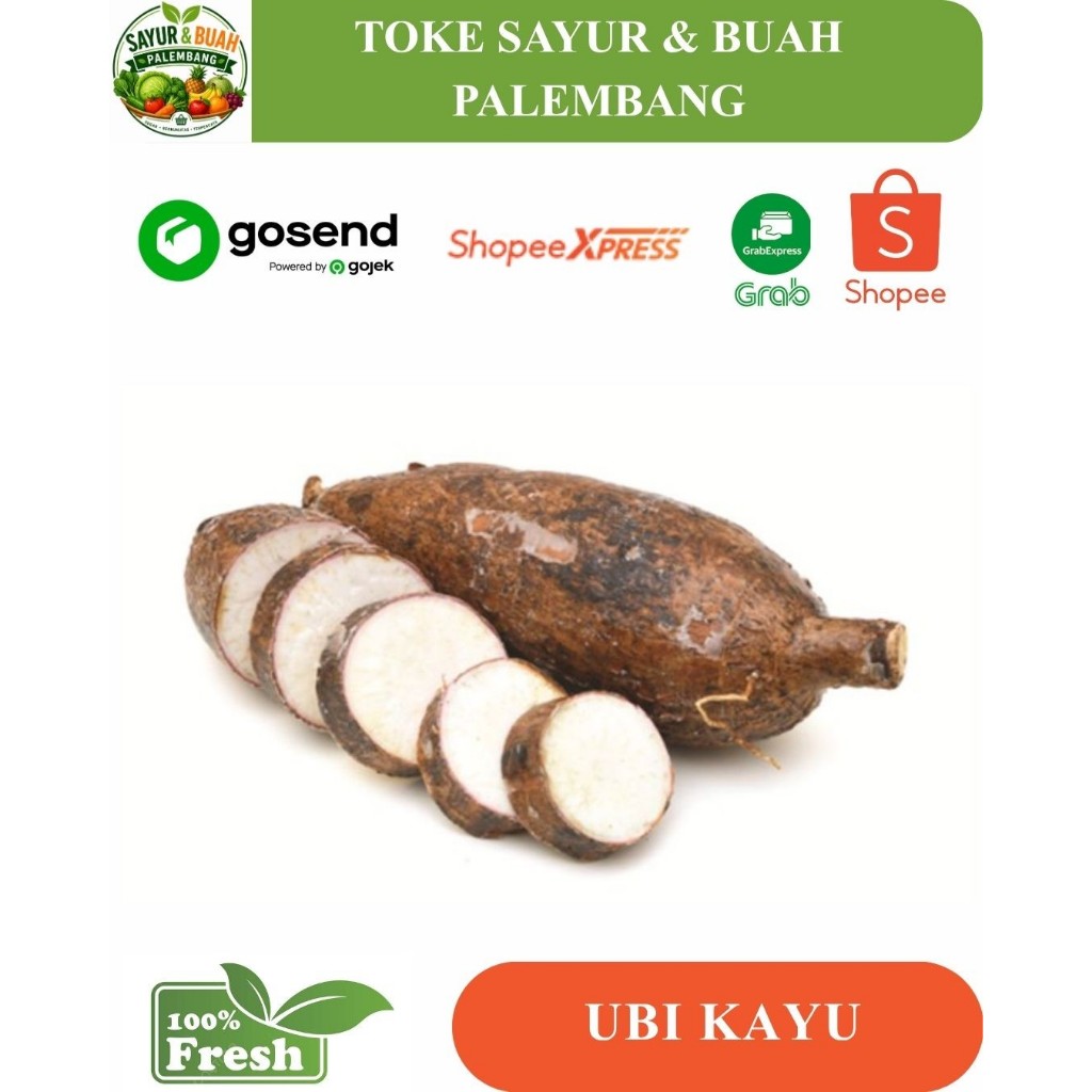 Ubi kayu / Singkong Segar per Kilo - Toke sayur palembang