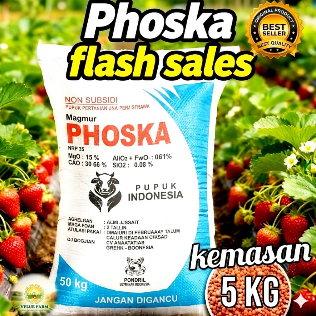 Pupuk NPK PHONSKA Kemasan 5 KG - NPK PHONSKA Meningkatkan Pertumbuhan