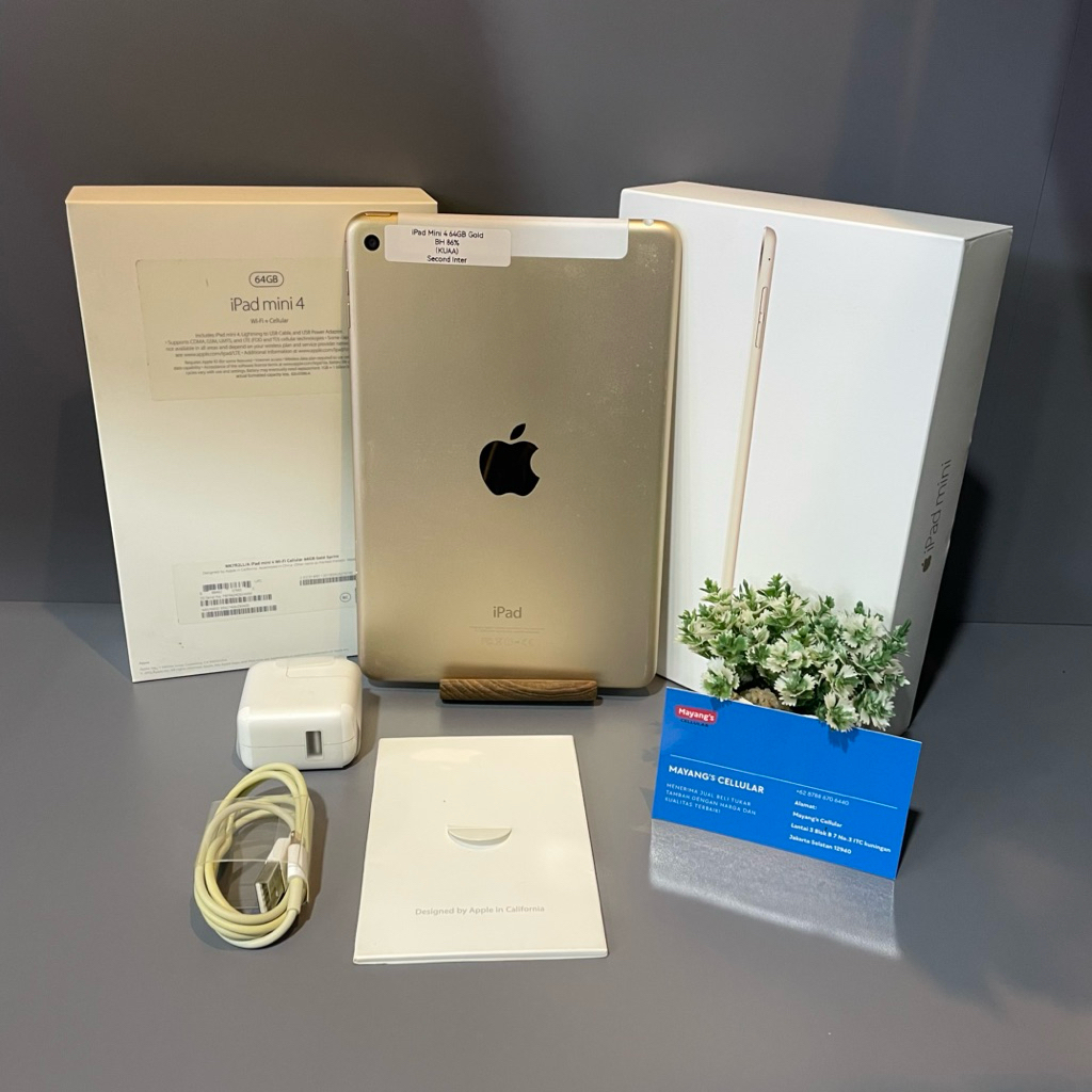 Bekas ipad mini 4 64GB 128GB wifi only dan wifi+cell second fullset original