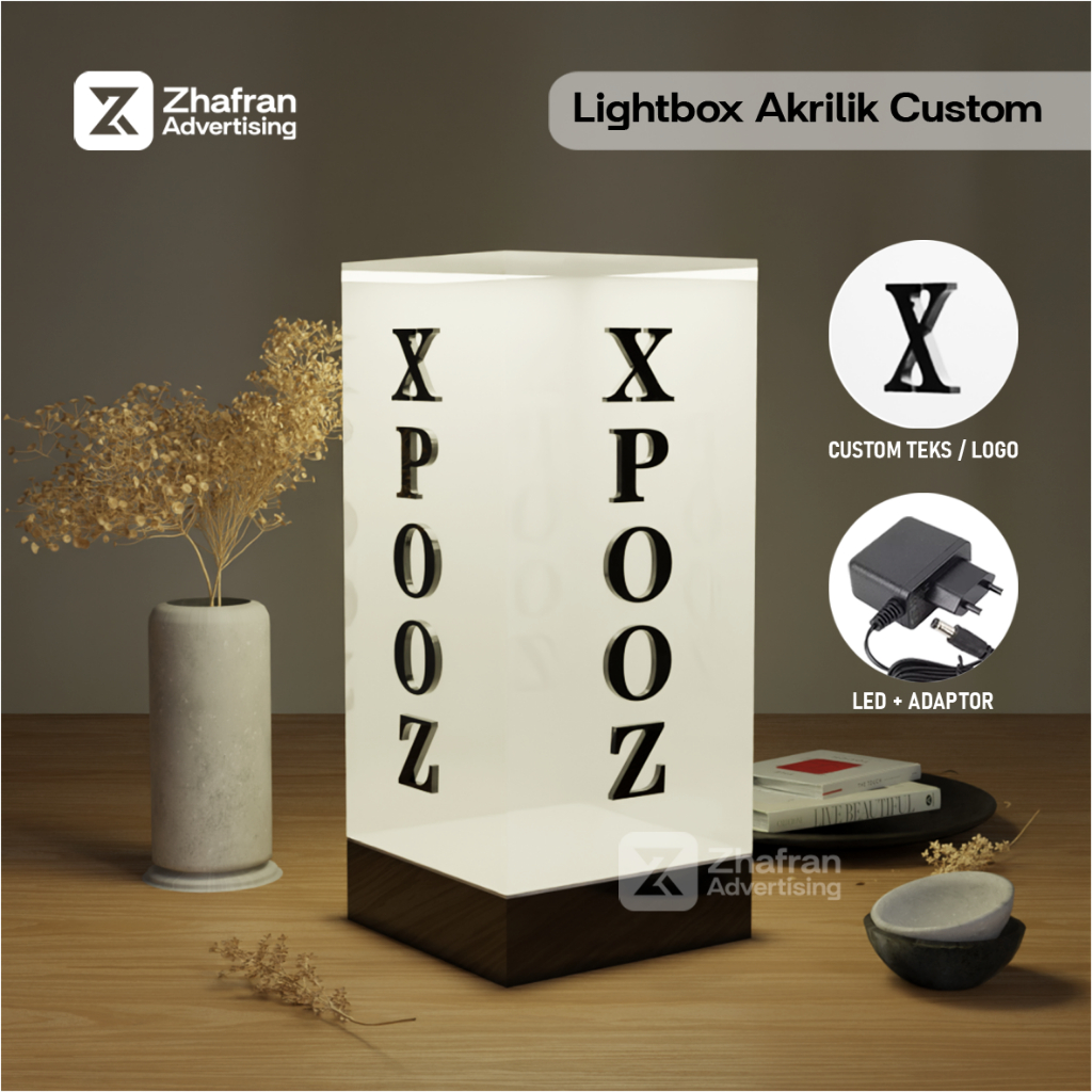Lightbox Akrilik Custom Lampu Tidur Aesthetic Neon Box Meja Cafe LED