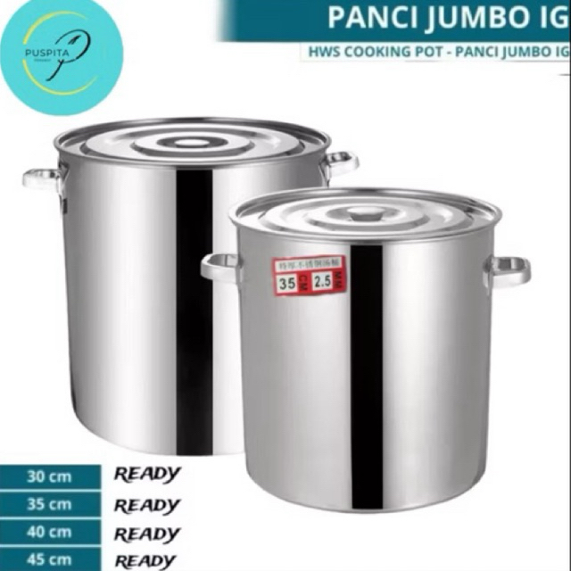PANCI DANDANG STAINLESS STEEL 45CM | PANCI TONG BASO JUMBO STAINLESS TEBAL VARIAN