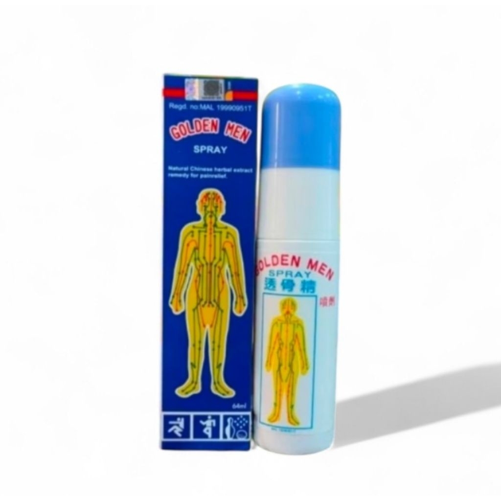 Minyak Gosok Golden Men Spray 64ml Original Paket 12 botol