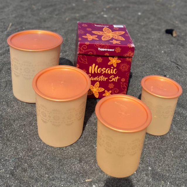 TOPLES MOSCAN SET ISTIMEWA LANGKA GOLD TUPPERWARE ORISINIL