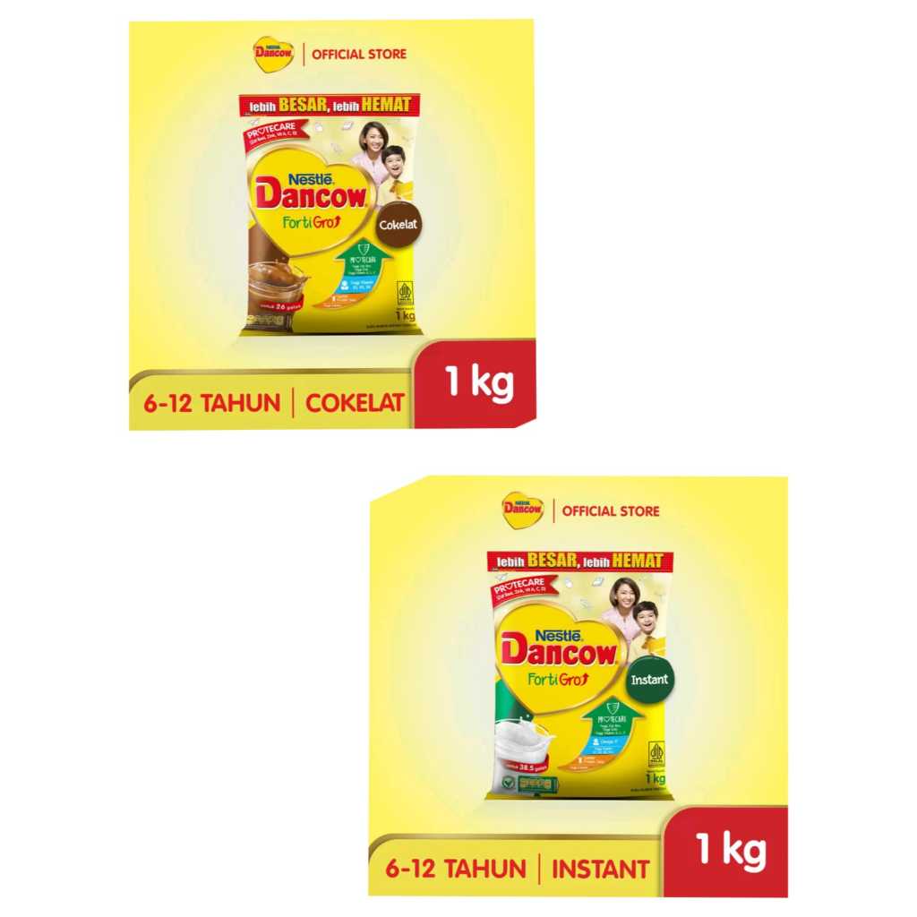 DANCOW Coklat 1kg / Dancow Instant 1kg - Susu Dancow Fortigro  Dancow 1 kg