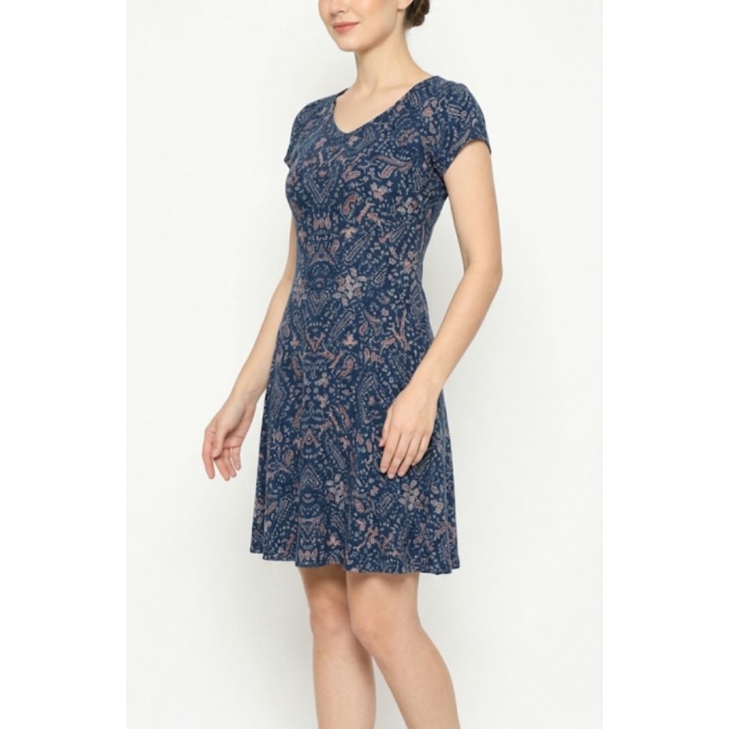 Mini Dress Wanita Batik Premium - Dress Pendek Casual Adem - S M
