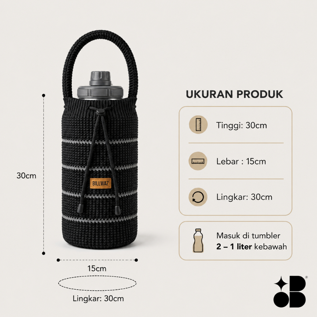 Tas Rajut Botol Minum 2 Liter