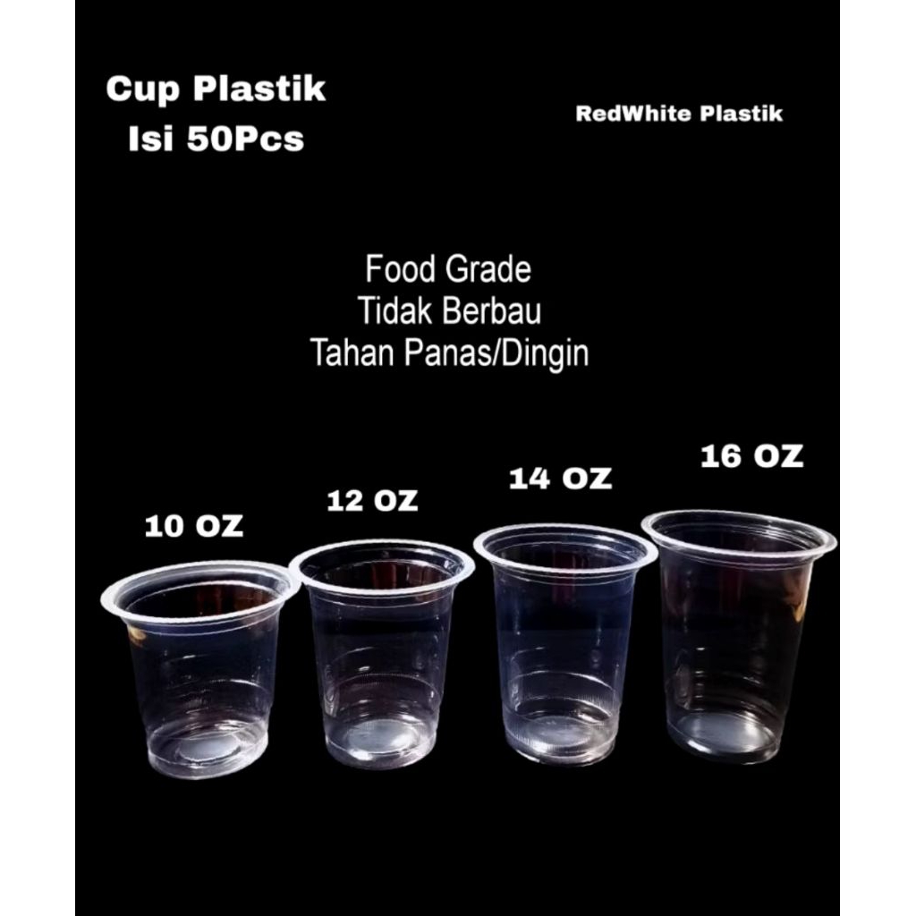 cup gelas plastik dan tutup cup 10oz,12oz,14oz,16oz